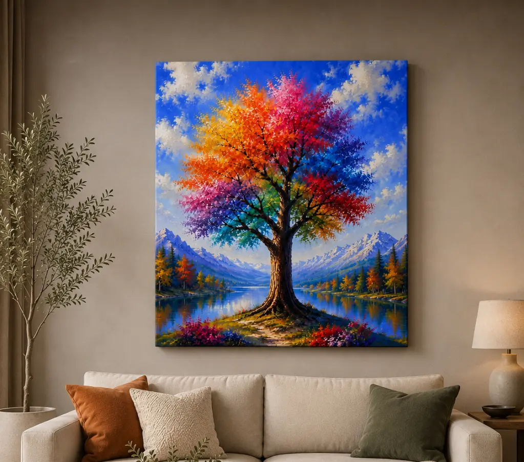 Vibrant tree with colorful__Mockup_Gallery wrap_AV06.webp