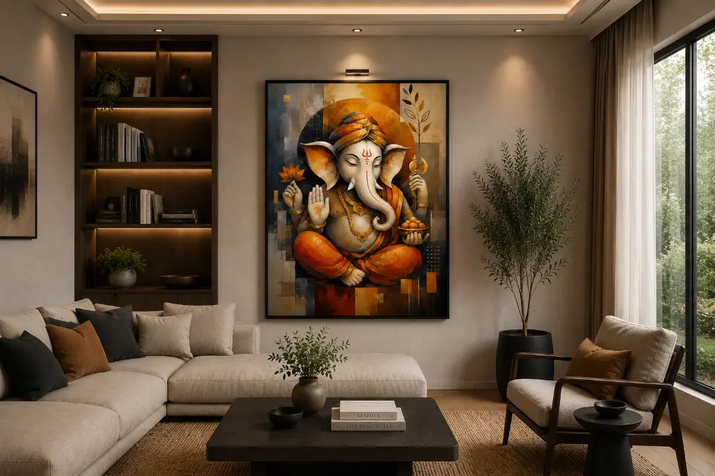 Ganesha in modern Spiritual abstraction_Mockup.webp