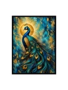 Radiant Peacock With Golden Halo / Canvas Art