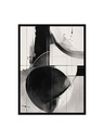 Monochrome Abstract Ink Wash Composition/Canvas Art