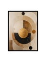 Geometric Harmony with Golden Accents/Canvas Art