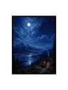 Moonlit Alpine Retreat/Canvas Art