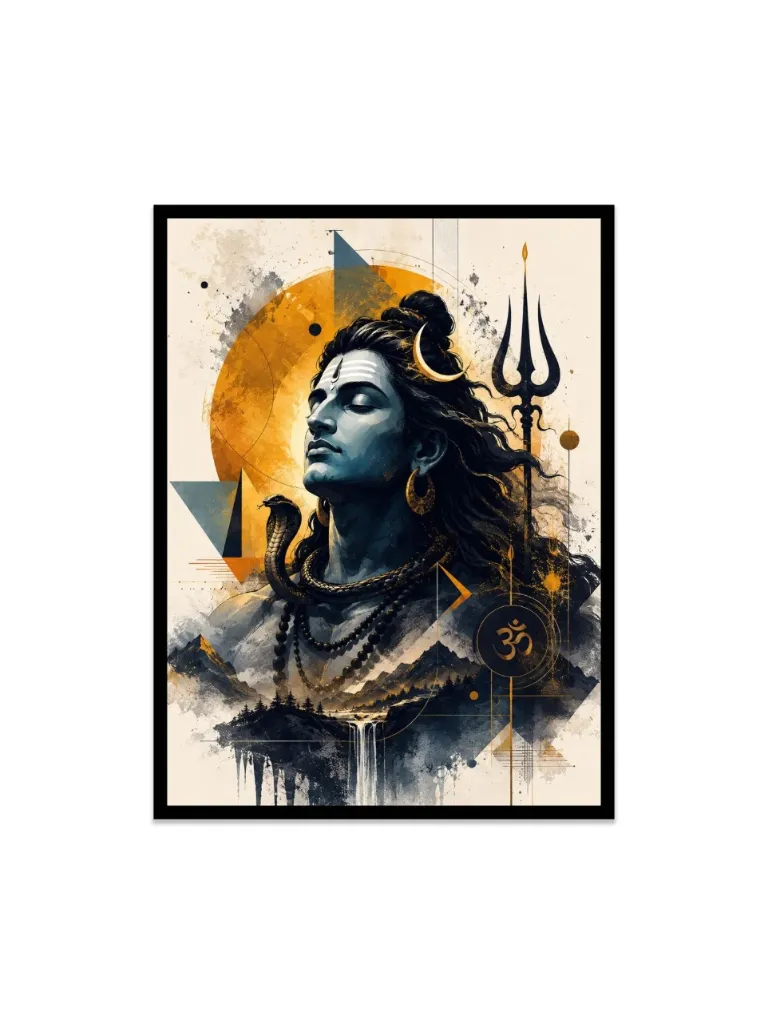 Shiva’s Meditative Aura in the Himalayas/Canvas Print