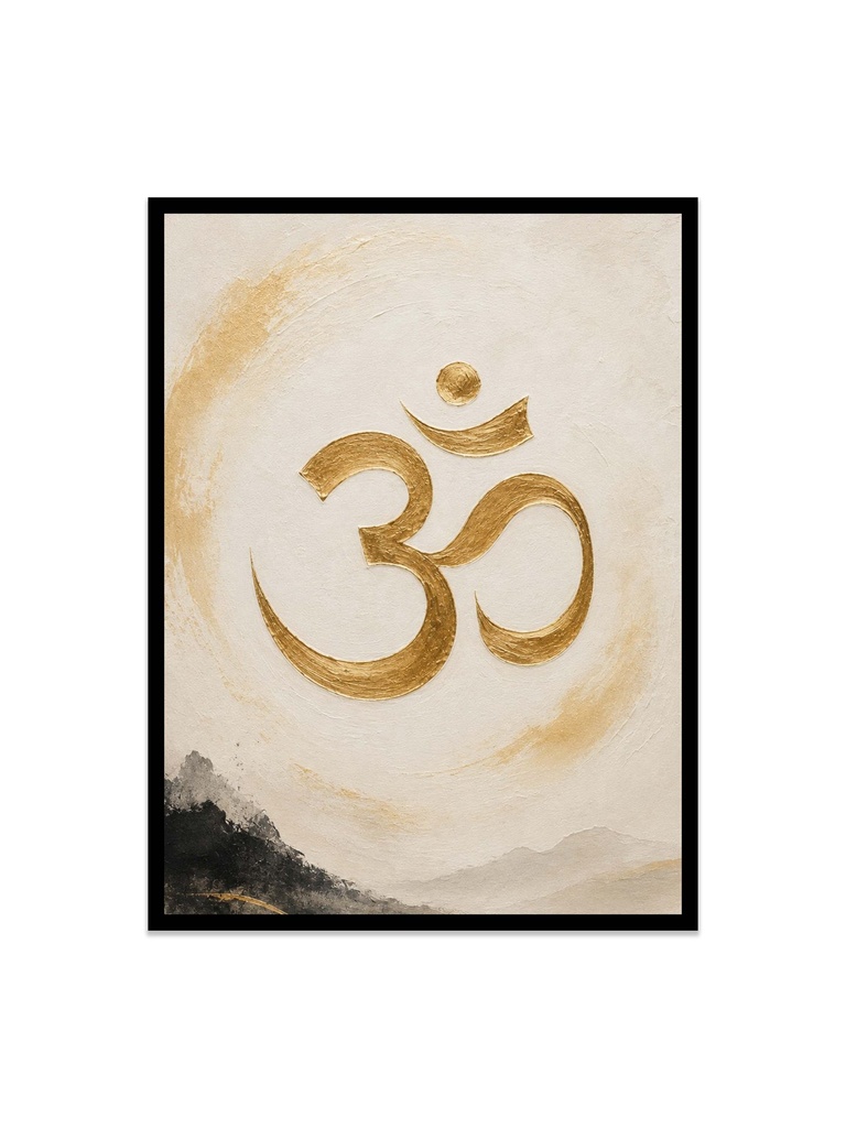 The Sacred Om Wall Art/Canvas Print (12x16, No Frame)