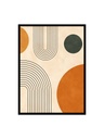 Abstract Geometric Composition in Warm Tones/Canvas Print