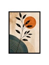 Geometric Sun and Botanical Abstract/Canvas Art