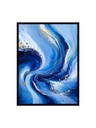 Fluid Motion in Blue and Gold/Canvas Print
