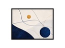 Abstract Elegance in Navy and Gold/Canvas Art