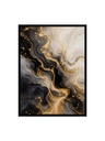 Golden Marble Swirls in Motion/Canvas Print
