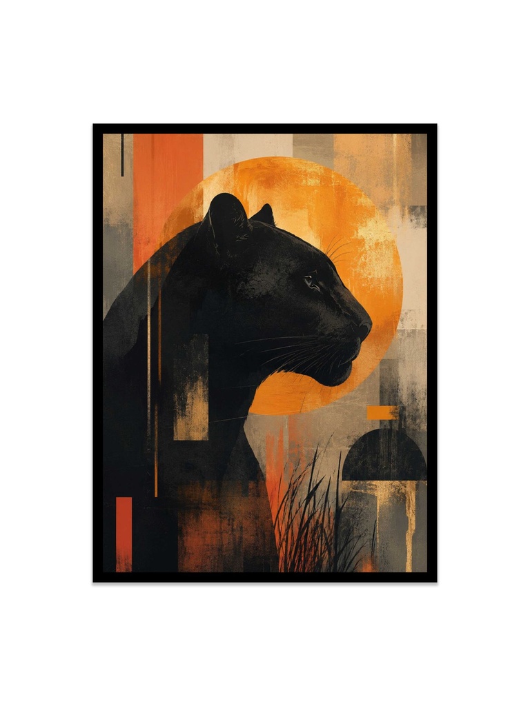 Midnight Panther Abstract Canvas/Print