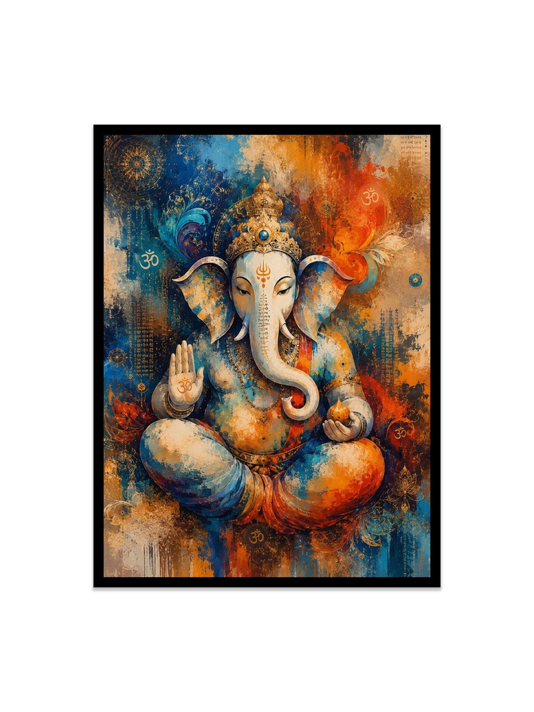 Divine Ganesha Abstraction / Canvas Print