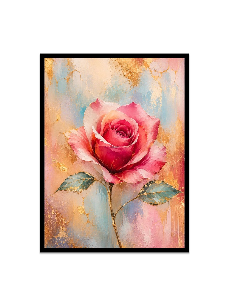 Elegant Rose in Modern Interior Design/Canvas Print